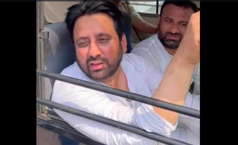 AAP MLA Amanatullah Khan was taken into police custody on Thursday during demolition clashes in Madanpur Khadar (pic: social media)