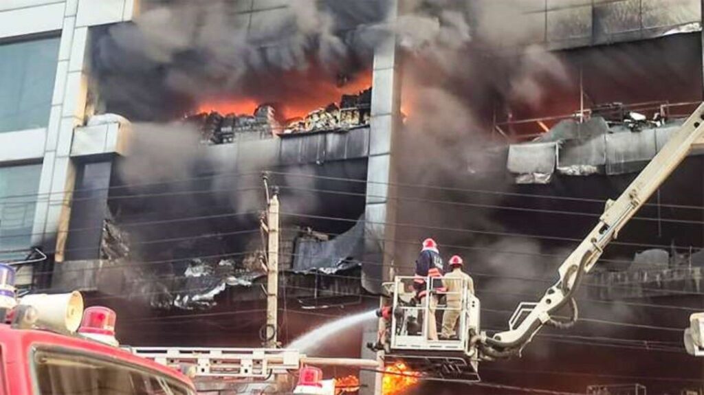 At least 27 people lost their lives in a fire incident near Mundka metro station on Friday