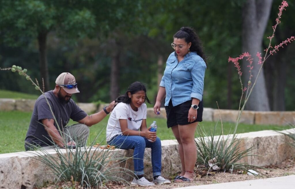 As terrified parents in Uvalde waited for word of their children’s safety and law enforcement officials raced to piece together how the attack had transpired. (Photo credit: AFP)