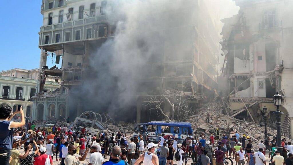 Explosion at Cuban hotel