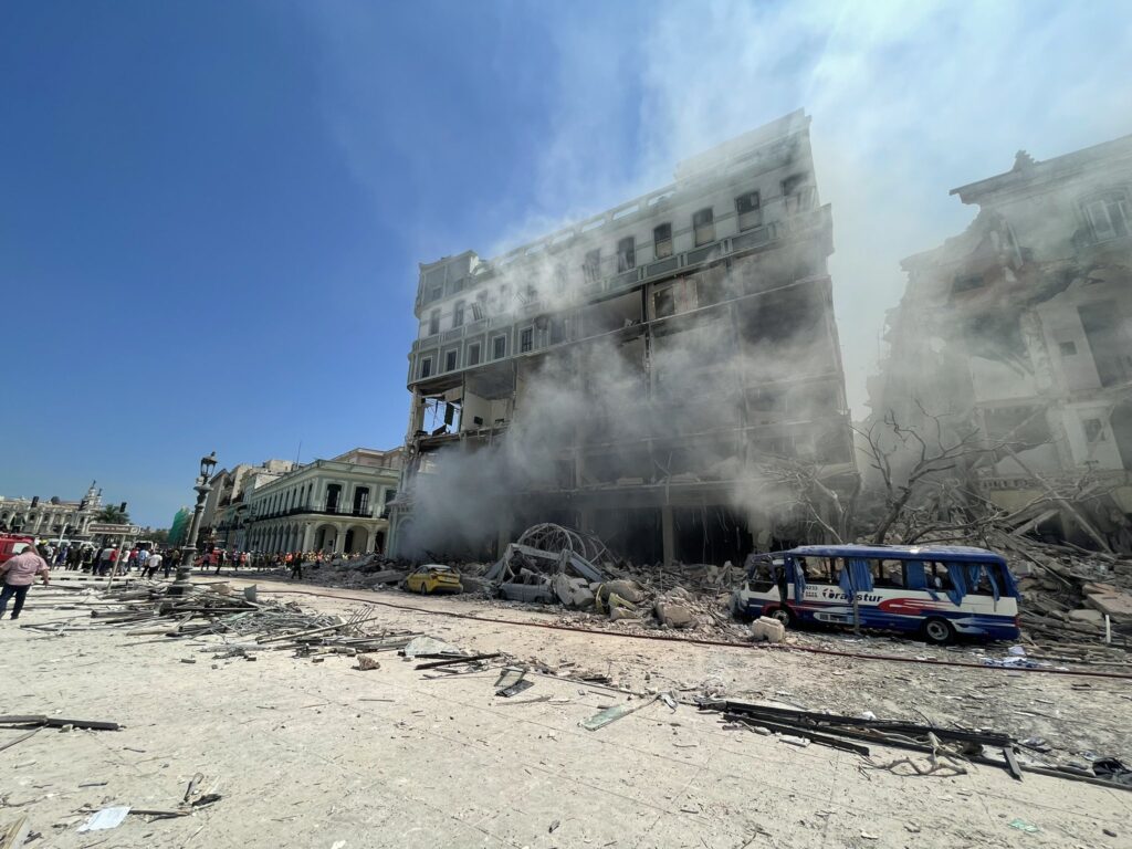 Explosion at Cuban hotel