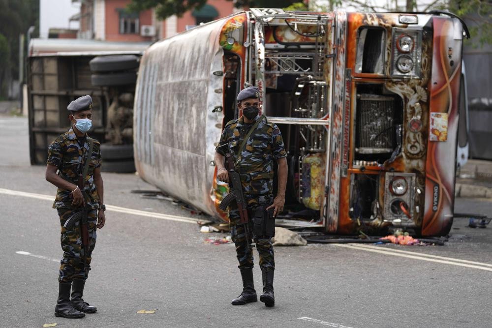 Amid curfew in Sri Lanka, shoot-on-sight orders were given by the government (pic: social media)