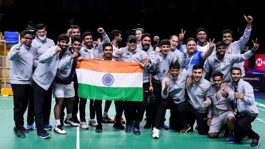  Indian badminton team clinch Thomas cup for the first time