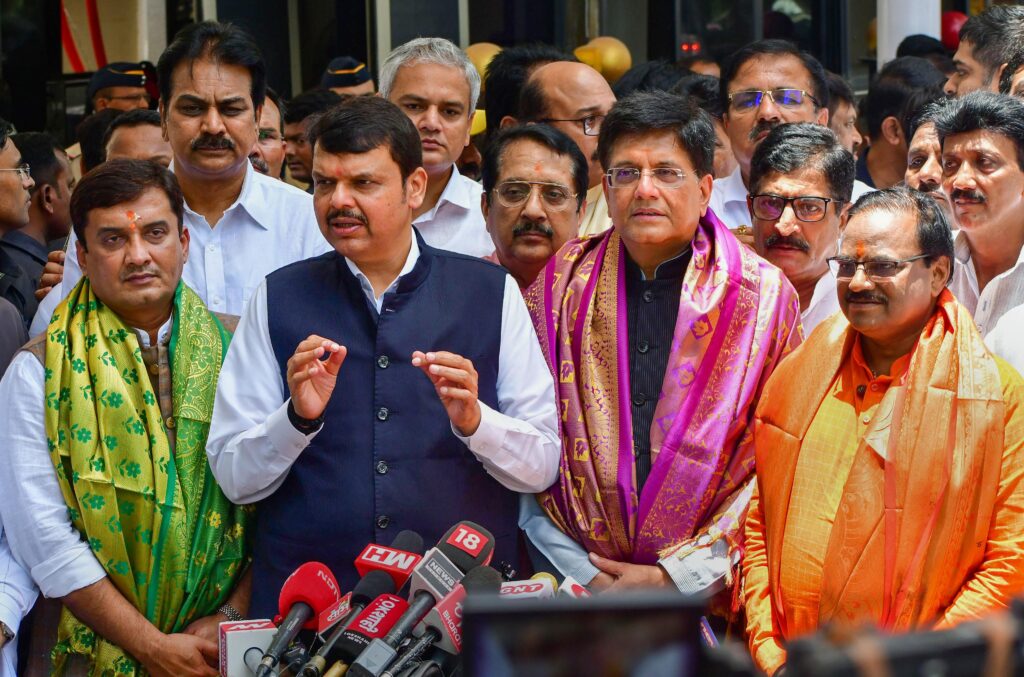 Union minister Piyush Goyal, senior BJP leaders Anil Bonde and Dhananjay Mahadik registered their victory in Rajya Sabha polls in Maharashtra.