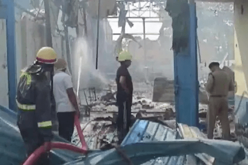 Reports suggest the fire broke out due to an explosion in the boiler of the factory located in the Dholana area of the district. 