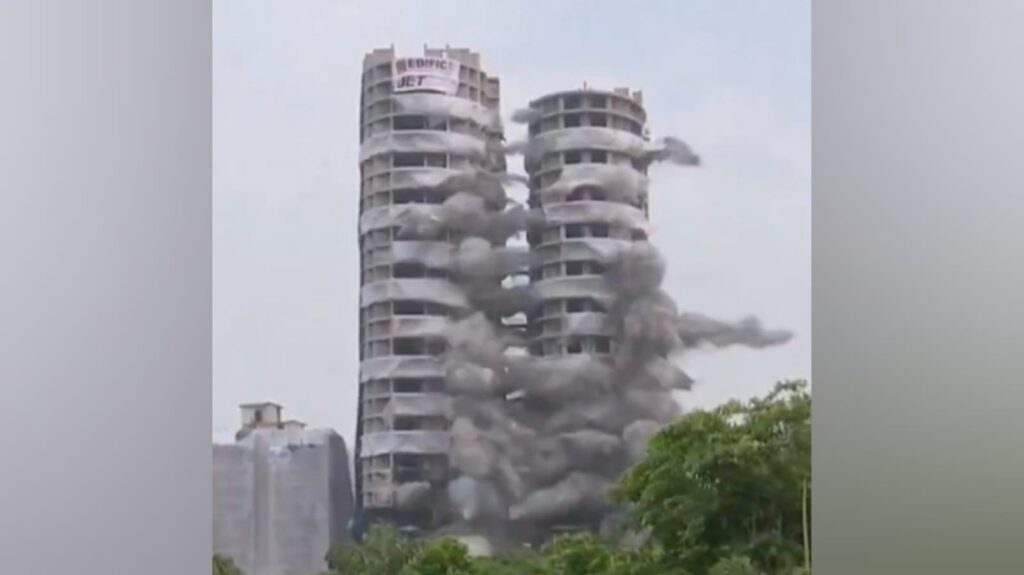 Noida twin towers were demolished on Sunday