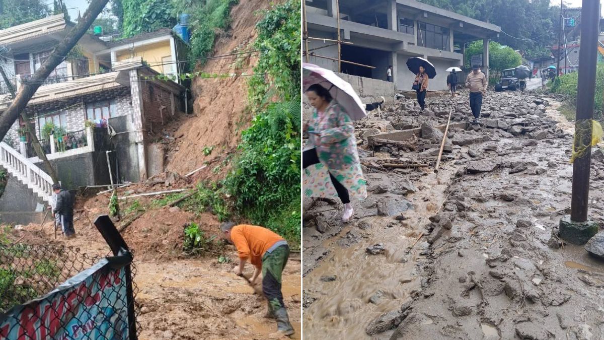 darjeeling bridge collapse, darjeeling rains, darjeeling landslide,